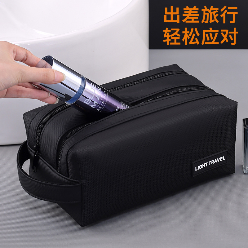 Amazon Double-layer toiletry bag, travel portable large-capacity skin care and cosmetics storage bag, toiletry bag, makeup bag full figure
