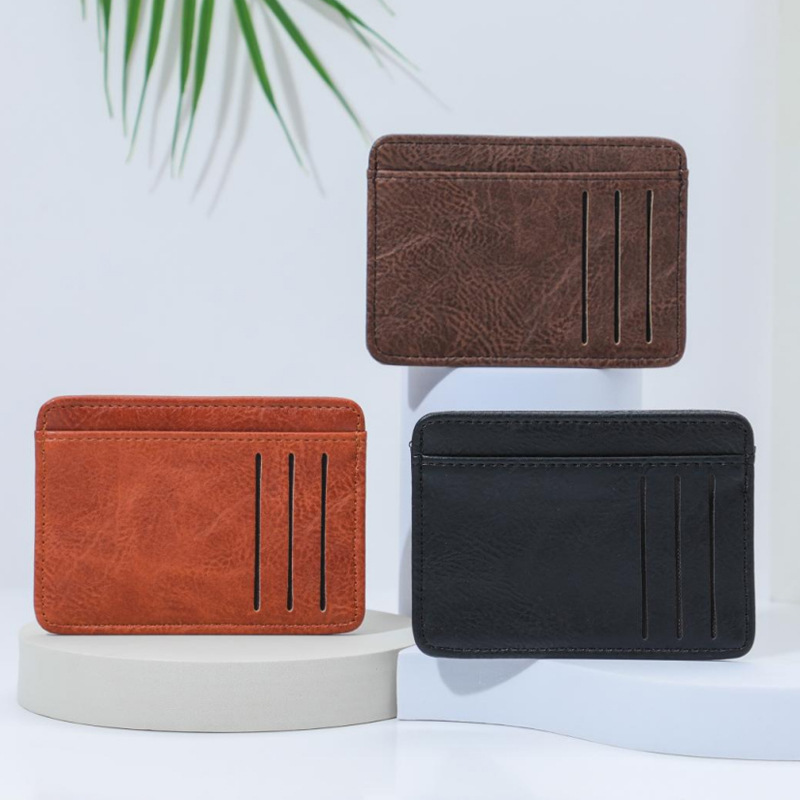2024 New cross-patterned card case for women and men, multi-slot, simple, fashionable, classic solid color coin purse, women's Instagram details Picture