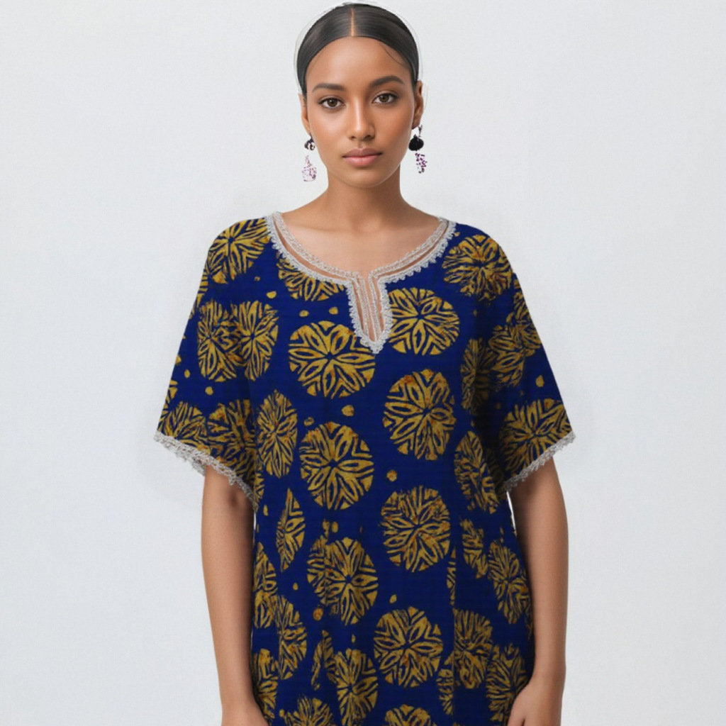 Cross-border Middle East fashion women's robe clothing with fashionable prints abaya Dubai party Muslim dress robe Women's hooded Muslim Specification image