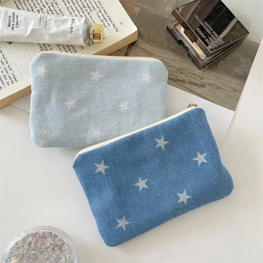 5674 Cowboy Star print coin purse, Travel lipstick, makeup bag, storage bag, key, student wallet Specification drawing