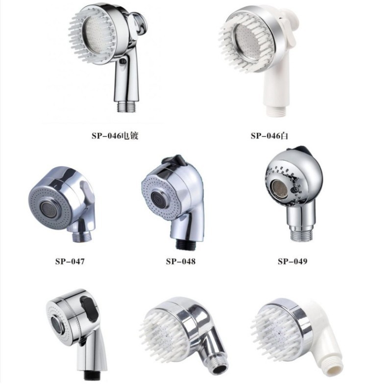 Hair washing bed, pressurized shower head, meridian brush, nozzle, hair salon, barber shop, shower head, faucet, hair salon, two-position switch full figure
