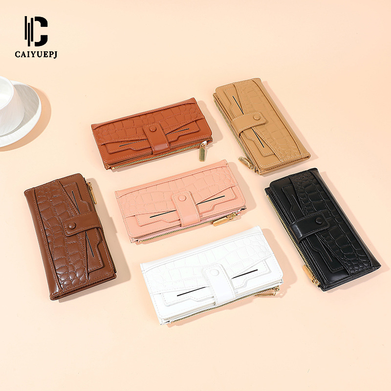 New cross-border wallet for women, short alligator pattern multi-slot INS zipper vertical coin purse full figure
