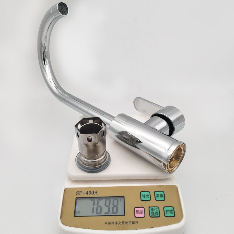 Large bend copper bottom round three-way mixed water kitchen faucet, zinc alloy sink, vegetable basin, cold and hot faucet manufacturer Application Scenario