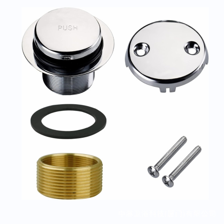 Copper nut American-style bathtub drain, anti-odor bathtub drain, bathtub plug replacement, bathtub drainage accessories full figure