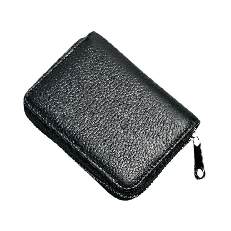 Classic business commuting women's card cover with plastic pages, small and ultra-thin men's coin purse card case, driver's license mirror window Item Picture