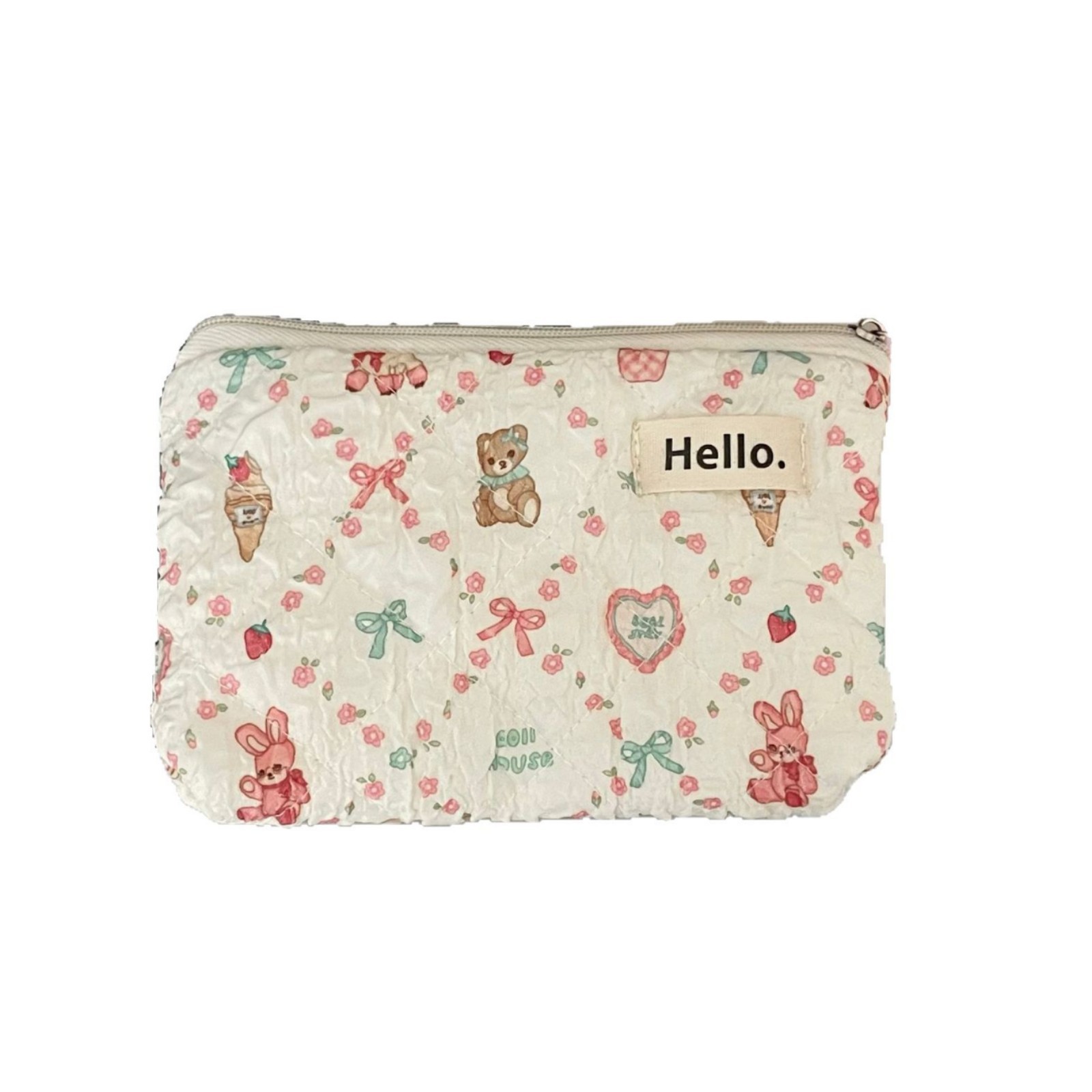Cute quilted cotton-padded coin purse for women 2025 new mini portable travel port red envelope and miscellaneous storage bag card case Item Picture