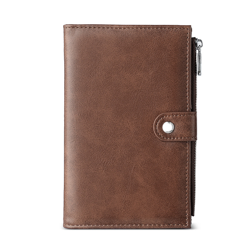 pu oil wax leather ultra-thin multi-functional passport bag, new women's wallet, air ticket holder, passport document wallet and storage bag Item Picture