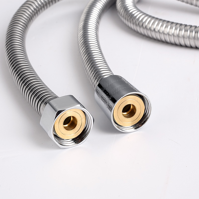 Bathroom water heater shower pipe fittings 1.5/2.3 meters stainless steel explosion-proof shower head hose and nozzle pipe details Picture