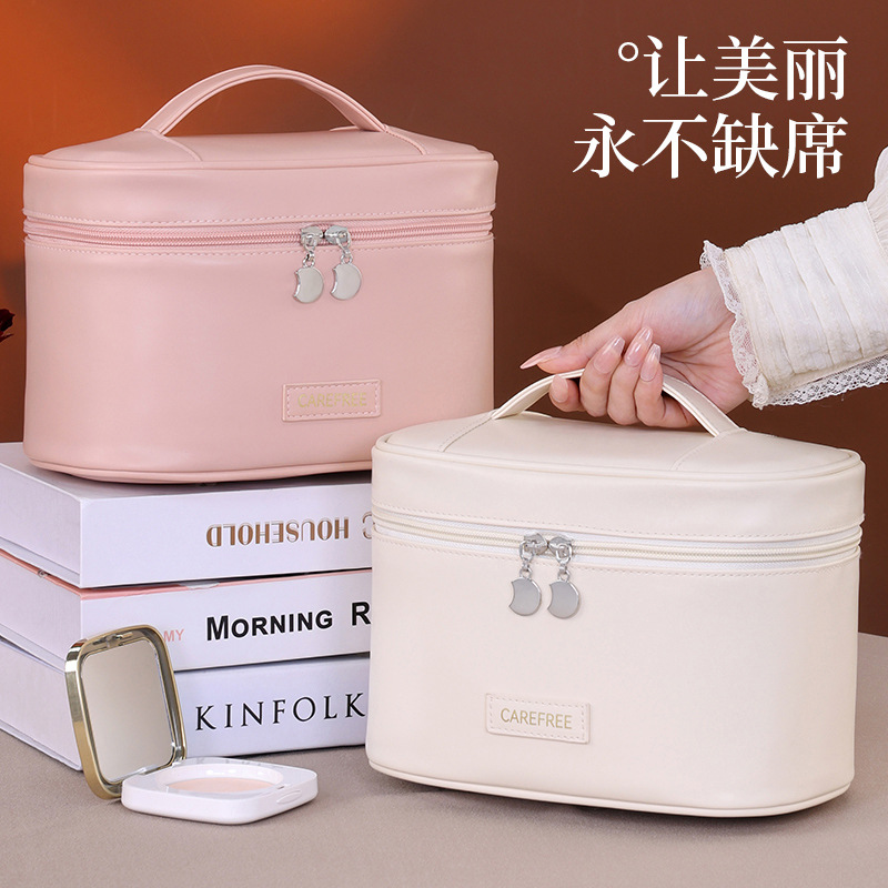 Elliptical Dream Classified multi-layer storage makeup Bag, Women's Portable large-capacity makeup brush storage bag, Travel Toiletries bag Application Scenario
