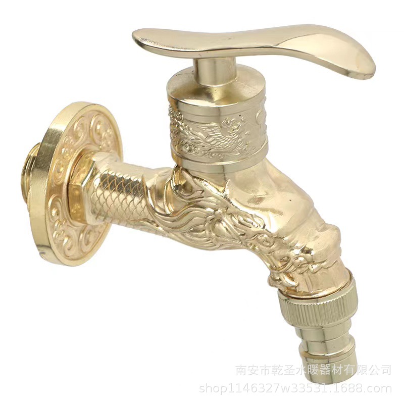 The kitchen features an antique single-cooling mop sink, a washing machine, an extended quick-opening wall-mounted faucet, and a retro style Application Scenario