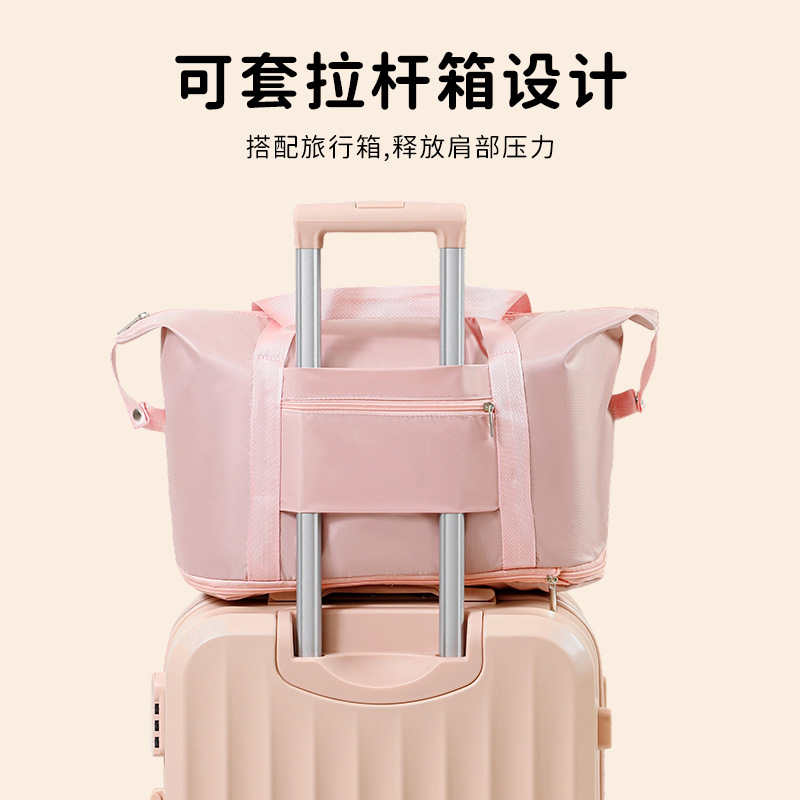 Women's large-capacity carry-on luggage bag, travel bag, clothing storage large bag, men's boarding bag, short-distance maternity bag Specification drawing
