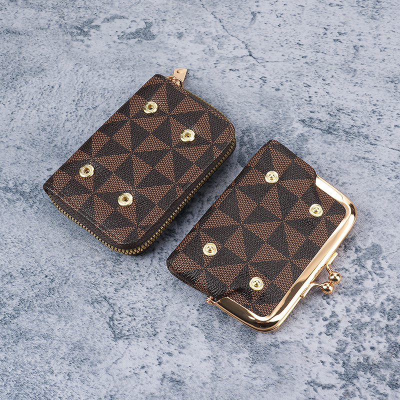 Ladies' wallet 2024 New European and American printed short clip coin purse, 30% off, versatile girls' student wallet Specification drawing