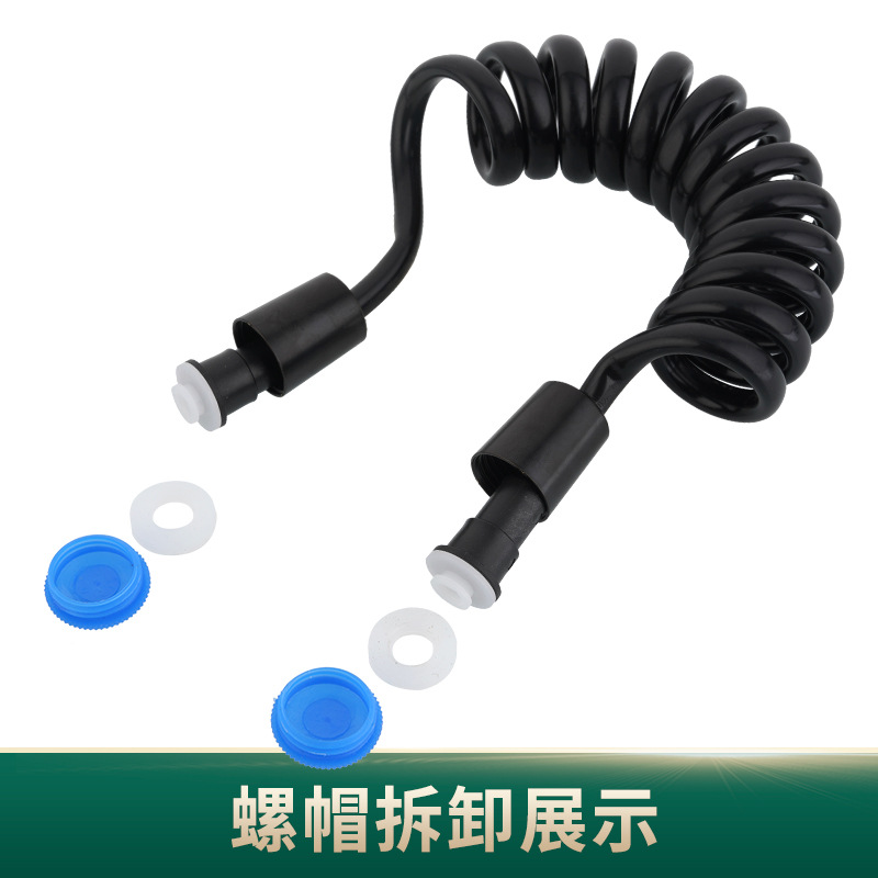 Black toilet spray gun, shower hose, spray gun, bidet, outlet pipe, inlet pipe, high-temperature resistant hose, and extended shower head Application Scenario
