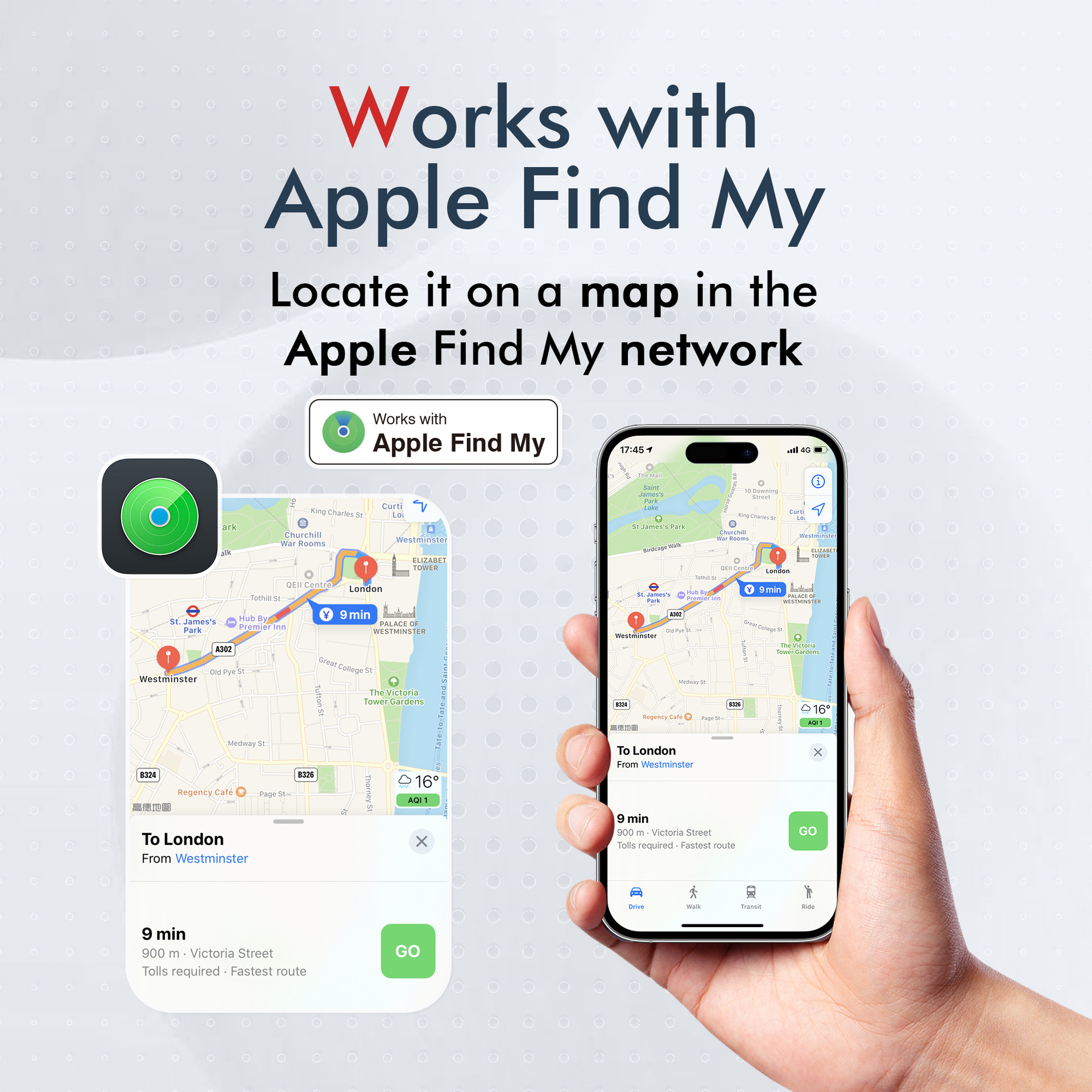 MiTag suitcase smart lock, findmy anti-loss device, MFi certified, TSA customs lock, combination lock Specification drawing