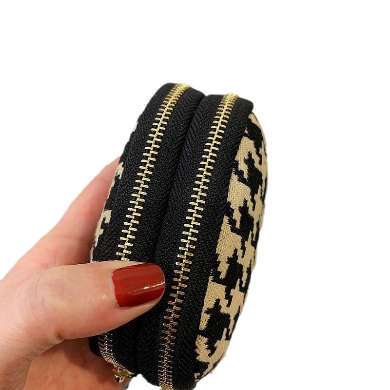 Small wallet women's canvas Japanese-style money cloth rfid coin bag wallet, mini wallet for foreign trade women, short purse Item Picture
