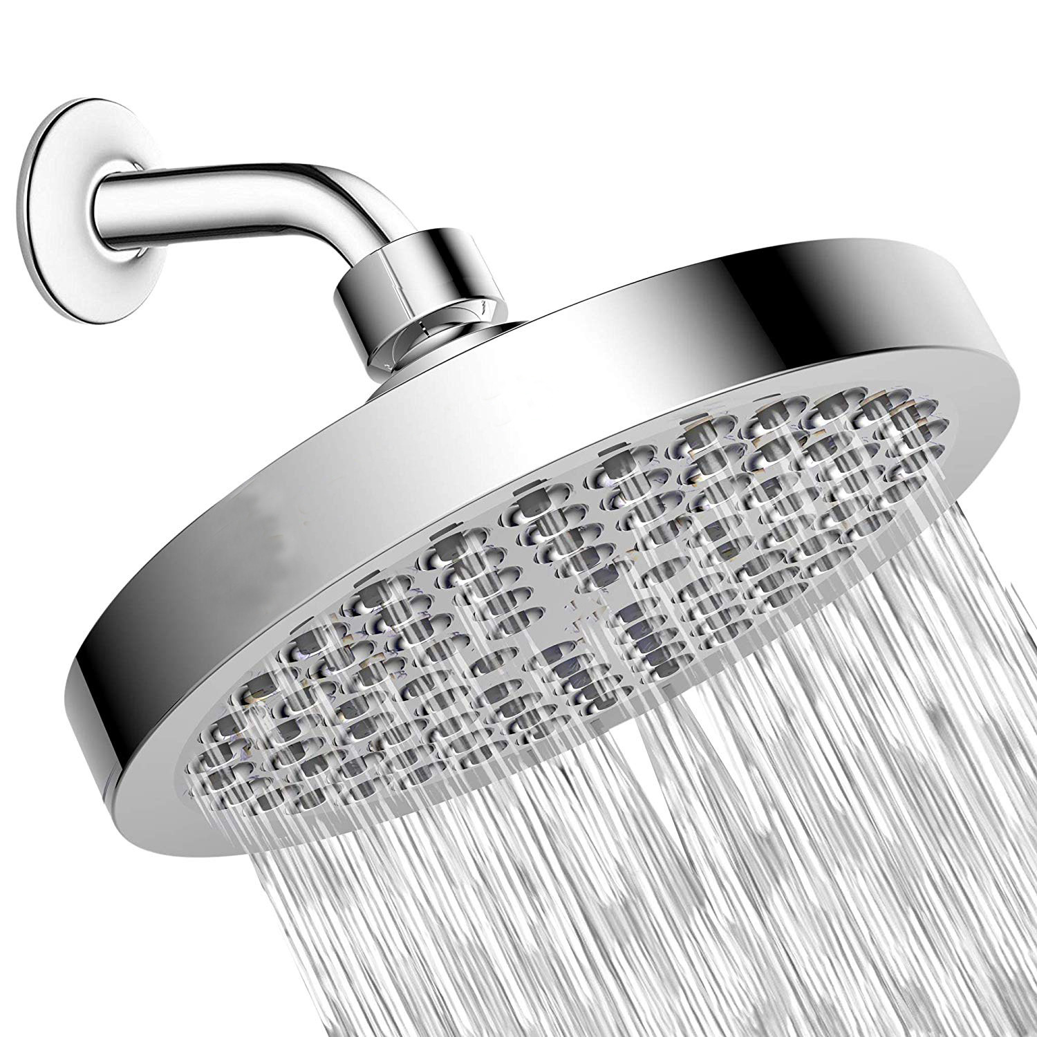 Cross-border foreign trade 6-inch and 8-inch shower pressurized, fully electroplated shower head, top nozzle, small showerhead, extension rod shower set full figure