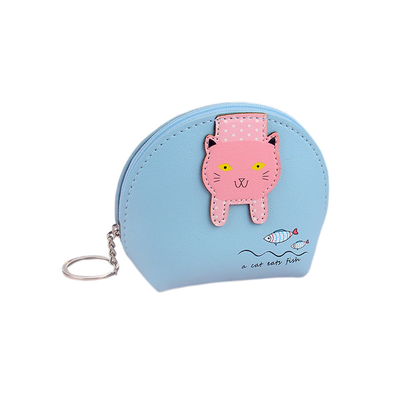 A mini multi-functional zipper card case and coin purse from Korean Instagram, featuring a simple and cute Japanese cartoon style Item Picture