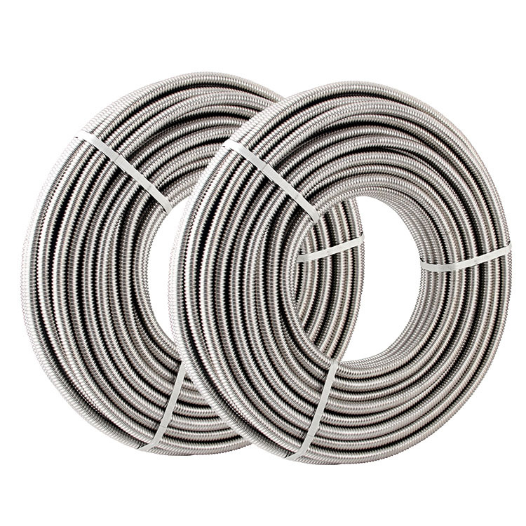 Moge 4-point and 6-point 304 stainless steel explosion-proof corrugated pipe water pipe 1-inch steel pipe thickened metal cold and hot water inlet hose Item Picture
