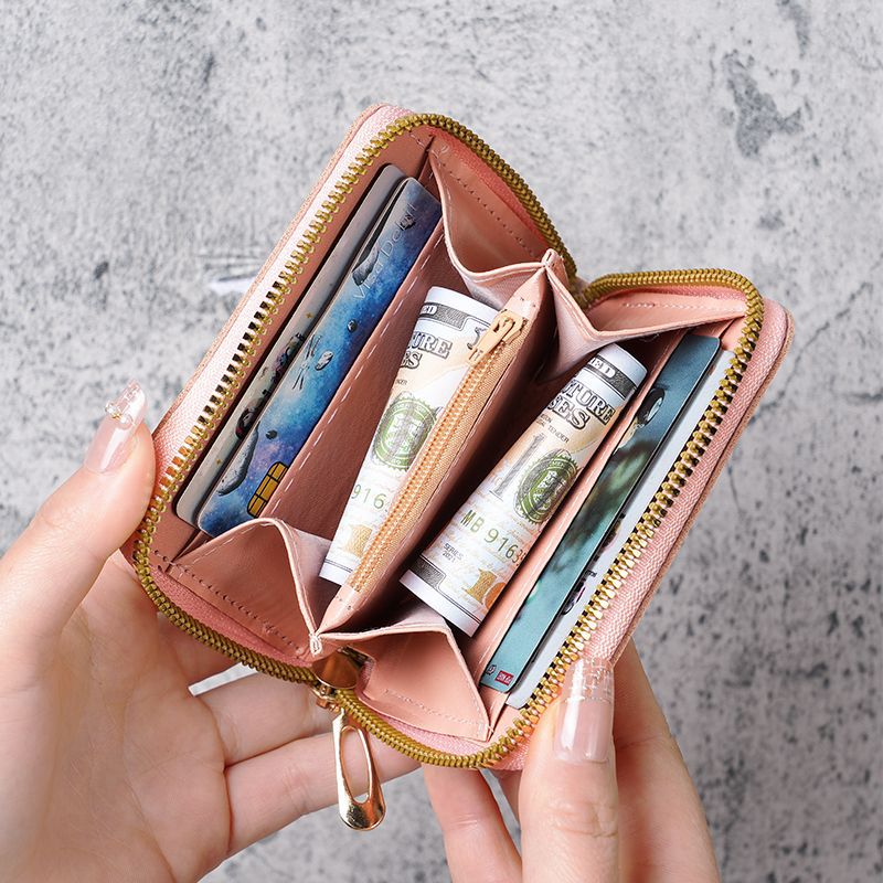 2024 New cute Japanese and Korean cartoon short wallet for women, mini large-capacity portable student version zipper coin purse details Picture
