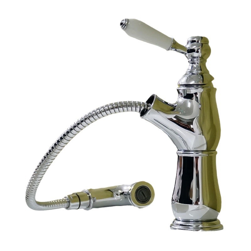 A comprehensive collection of cross-border French faucets, pull-out cold and hot splash-proof bathroom cabinets, and rotatable kitchen washbasins for washing vegetables and faces Item Picture