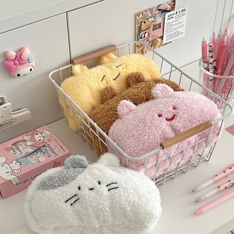 Original! High appearance level plush pen case, ins cartoon cute, multi-functional large capacity storage bag, student stationery bag Specification drawing