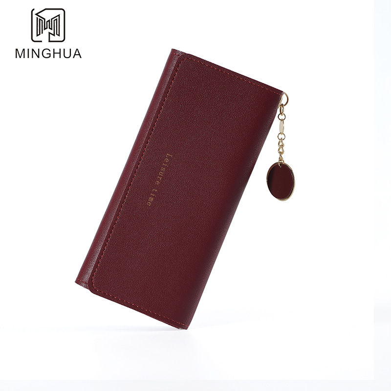 Ladies' wallets, Korean-style fashionable long bags, coin purges, women's high-end solid color zipper clutch bags wholesale Specification drawing