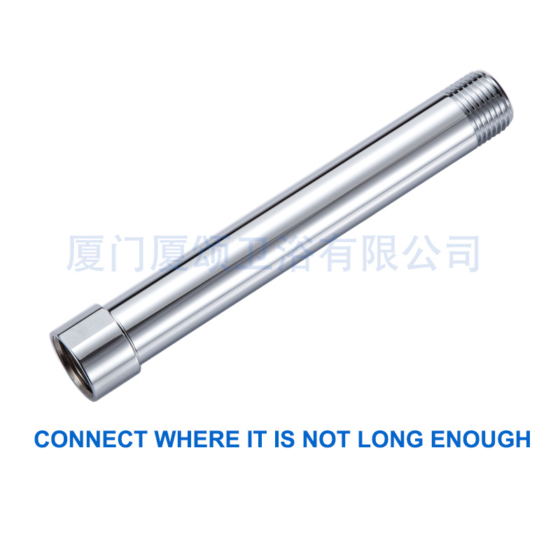 Amazon export showerhead top spray all-copper connection adjustable elbow showerhead arm bracket with toothed extension rod details Picture
