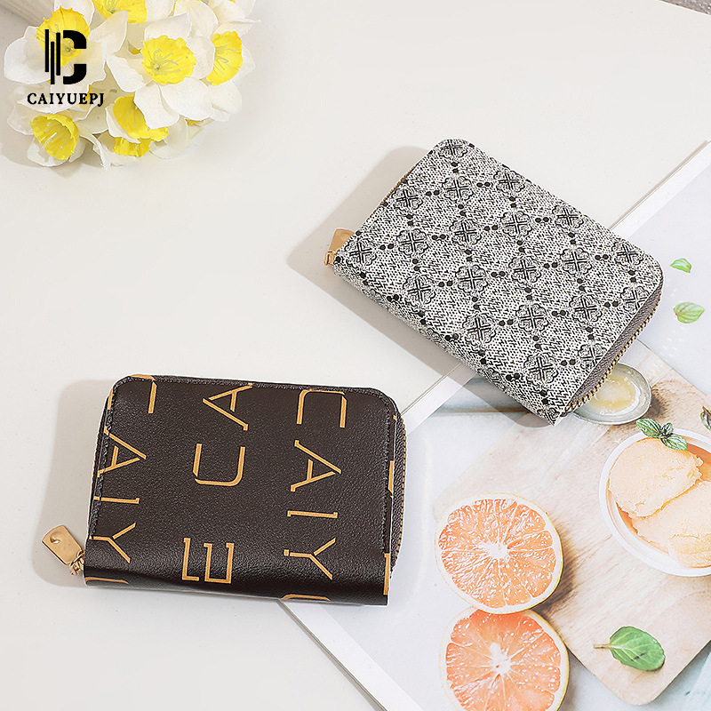 Cross-border zipper card case, access control card holder, coin purse, ladies' high-end feel, large-capacity card position, source factory wallet details Picture