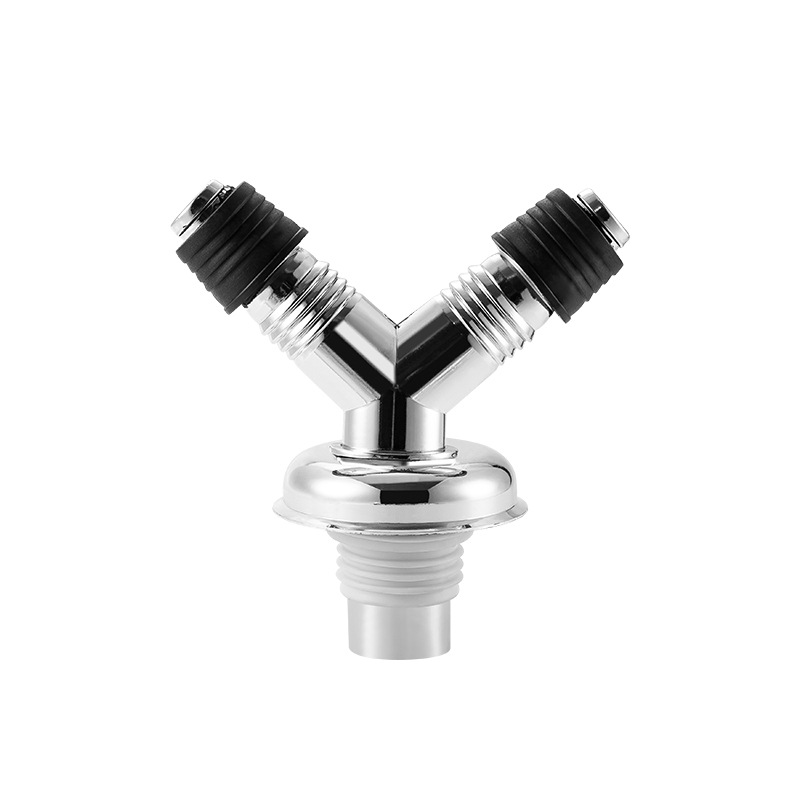 Low water level floor drain three-way water distributor floor drain joint port adapter washing machine drainage pipe three-way joint Item Picture