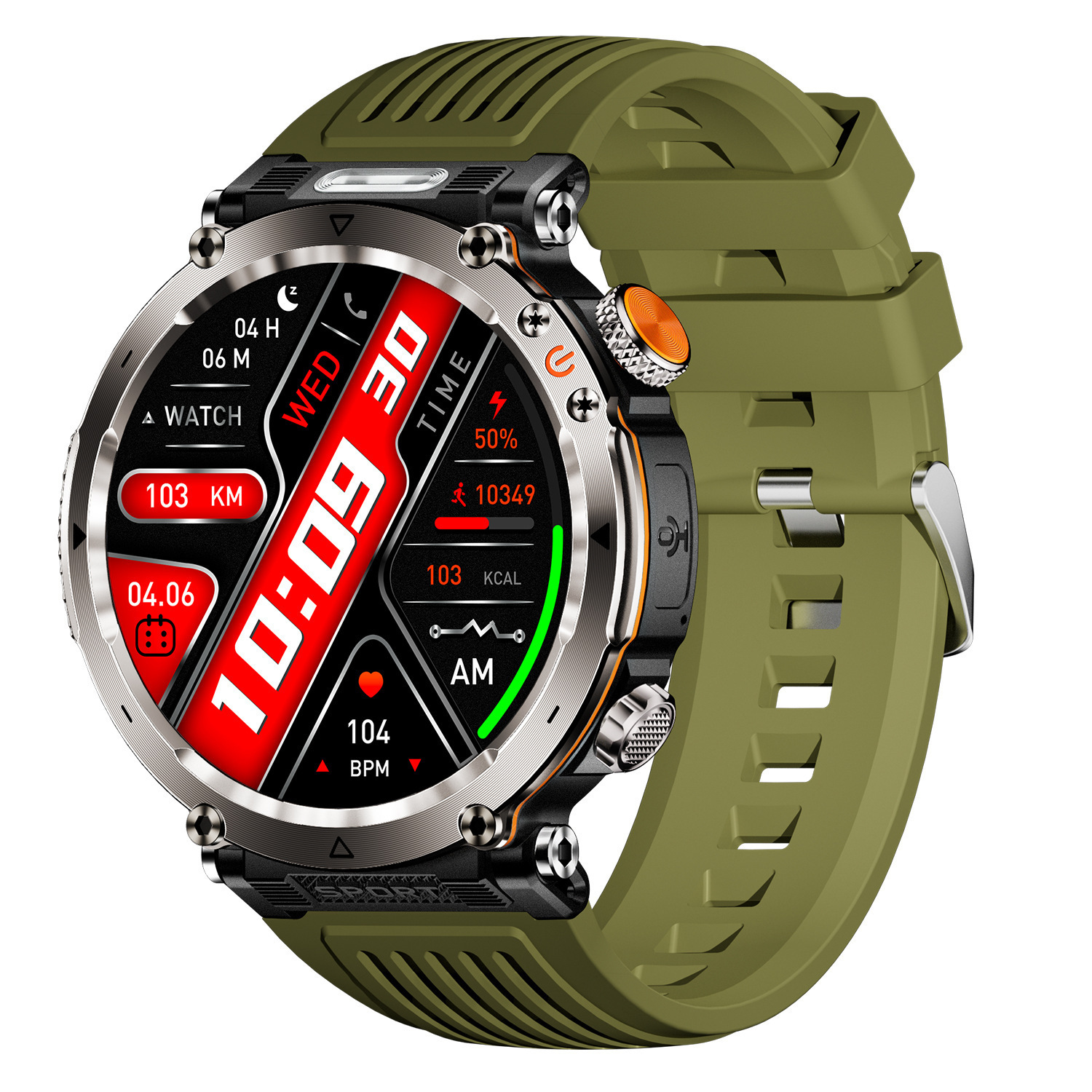 The new cross-border product HT30 smartwatch features outdoor sports, water resistance, Bluetooth call function, 1.7 large screen, heart rate and blood oxygen LED light Application Scenario