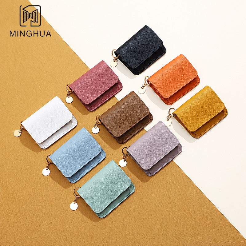 New women's short solid-color card wallet for spring 2024, simple cross-border coin purse source manufacturer Specification drawing