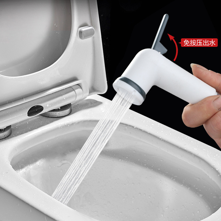 Toilet spray gun, faucet high-pressure flushing device, companion feminine wash nozzle, bathroom toilet pressurized spray gun details Picture