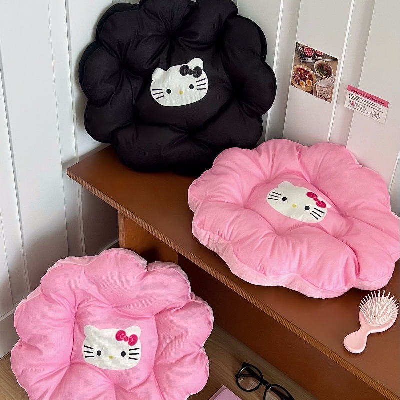 Cartoon cute cat seat cushion, soft household round chair cushion, office seat cushion, student dormitory soft fart cushion full figure