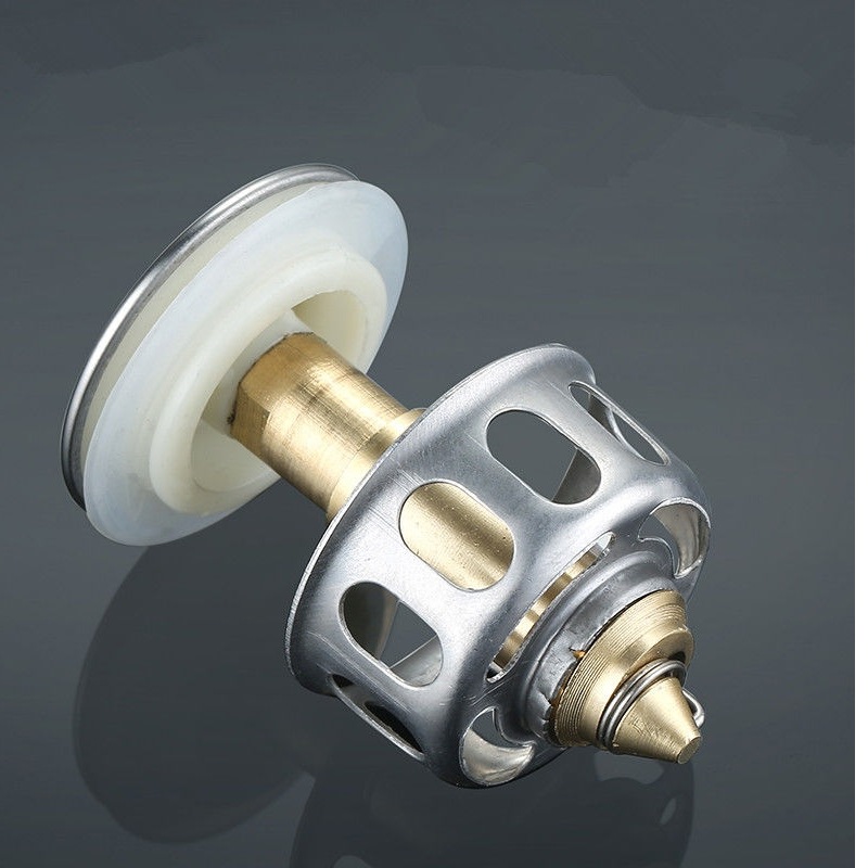 In stock: Stainless steel press-type bouncing core washbasin bouncing plug drain accessories Specification drawing