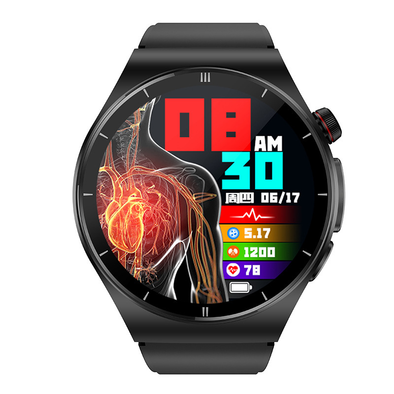 The new ET340 smartwatch for blood sugar measurement, uric acid, blood lipid, electrocardiogram, multi-exercise, Bluetooth and call functions Specification drawing