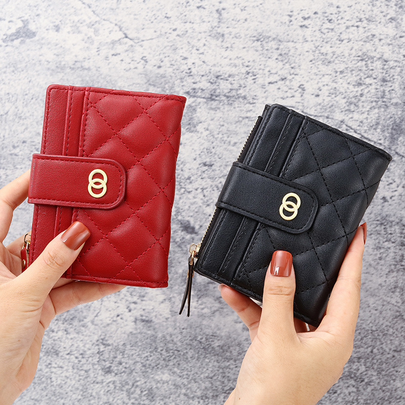 2022 New Creative zipper Coin Purse, Korean version, multi-slot student wallet, fashionable short wallet for ladies full figure