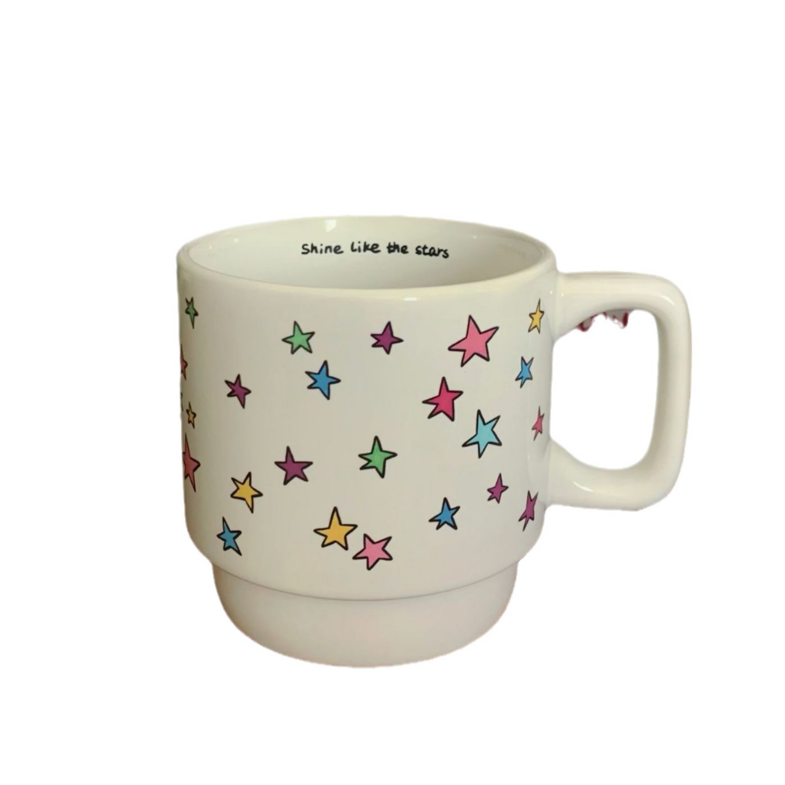 Original colorful star mugs, Instagram cute handle cups, ceramic cups, coffee cups as gifts, water cups Item Picture