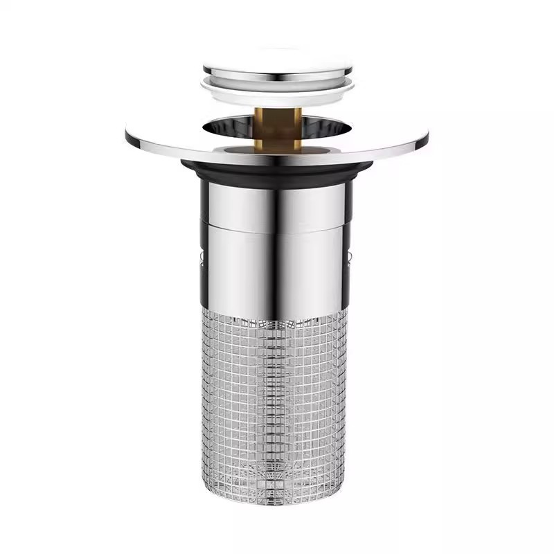 Washbasin leakage plug filter, complete set of sink drain, anti-odor net, universal washbasin press-type drainage Item Picture