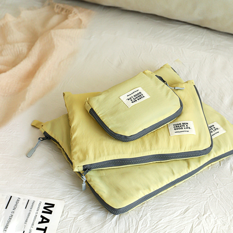 Nylon grid travel storage bags, suitcase organizing bags, cosmetics and underwear sorting bags, sealed bags, portable sets full figure