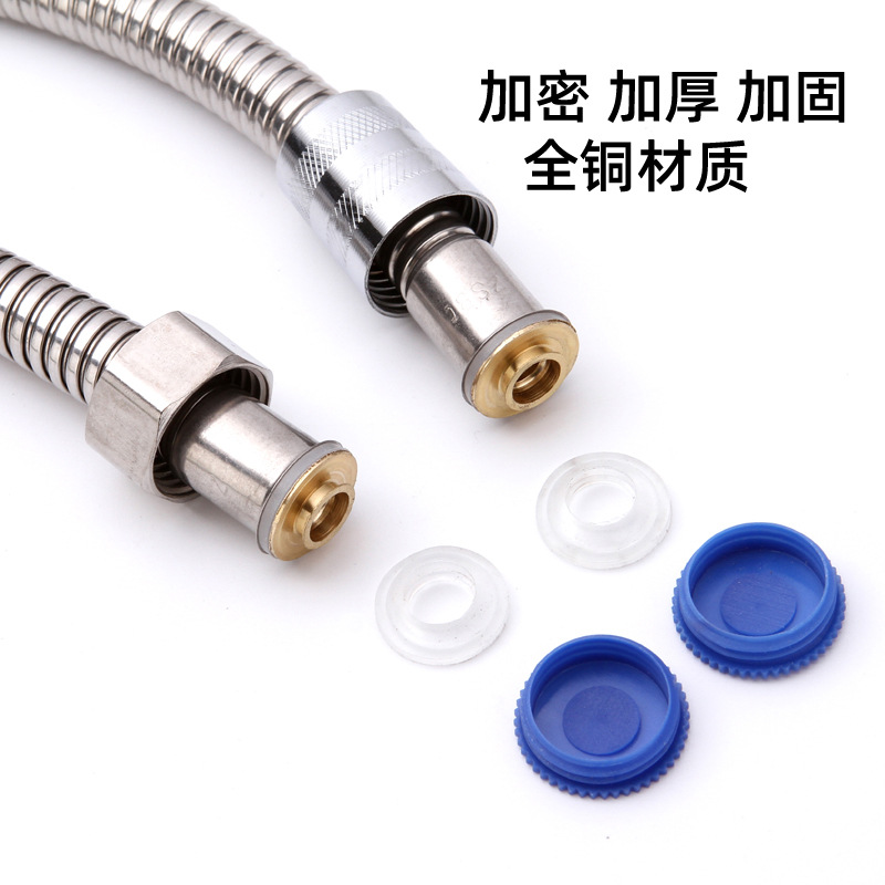 Encrypted stainless steel shower pipe, showerhead, water pipe, braided pipe, shower hose, high-pressure encrypted pipe, electroplated metal hose Application Scenario