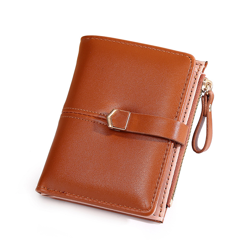 New women's wallet, short and simple card case, Summer 2024 Wallet cross-border zipper coin purse wholesale Item Picture