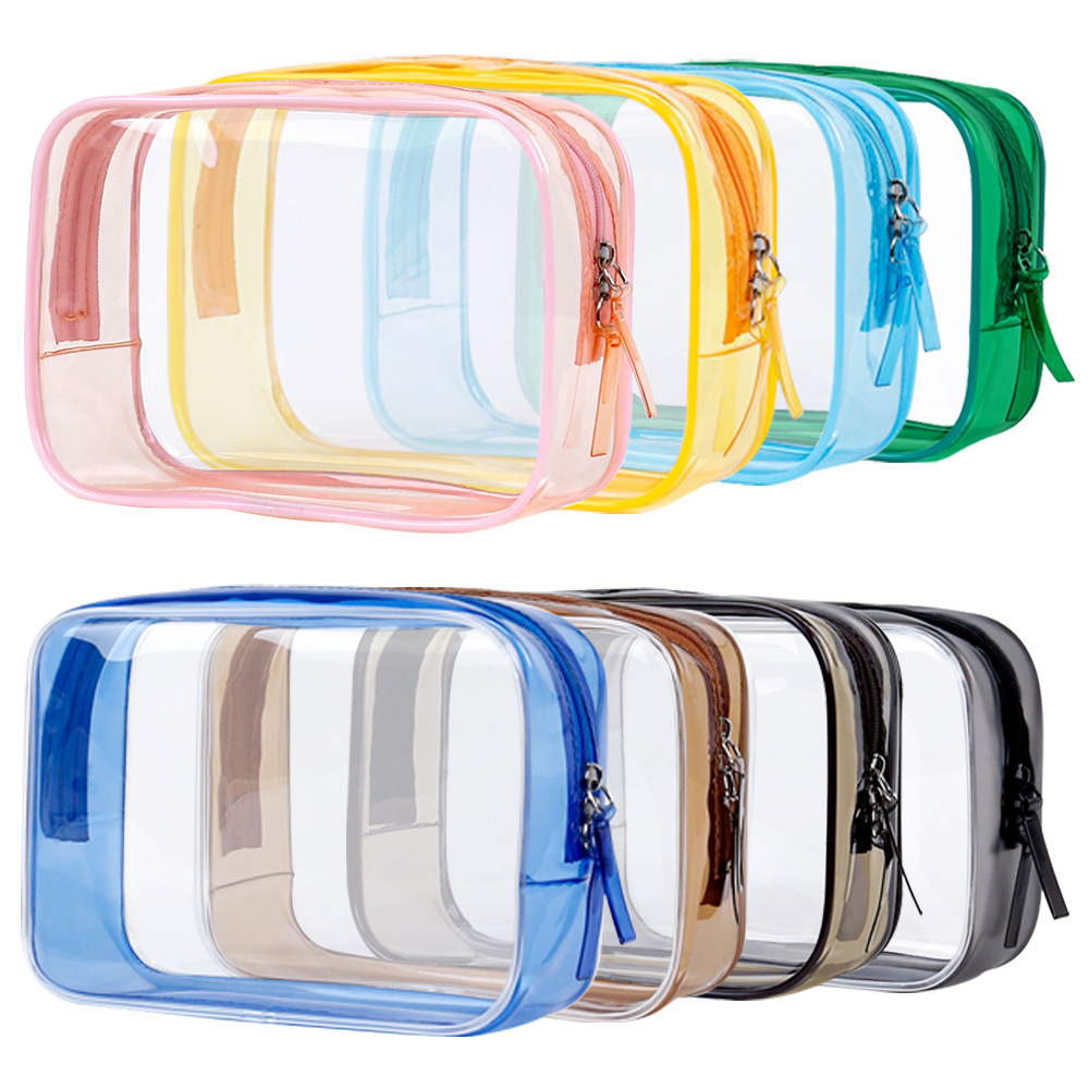 New large-capacity makeup bag, InS-style waterproof pvc storage bag, small transparent fitness and toiletry bag, portable in stock full figure