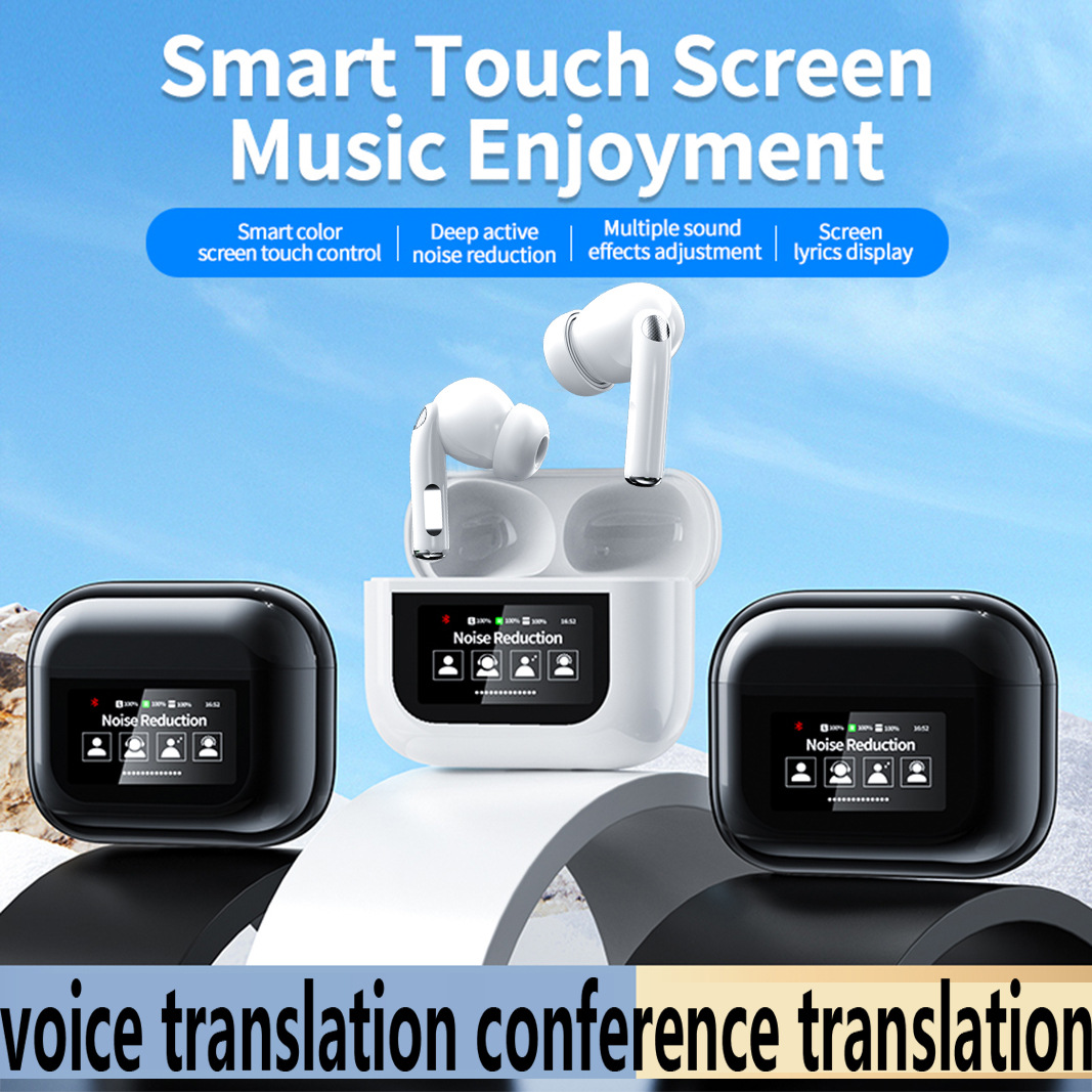 Overseas translation headphones, conference and travel precise translation devices, voice dialogue factory wholesale intelligent translation headphones details Picture