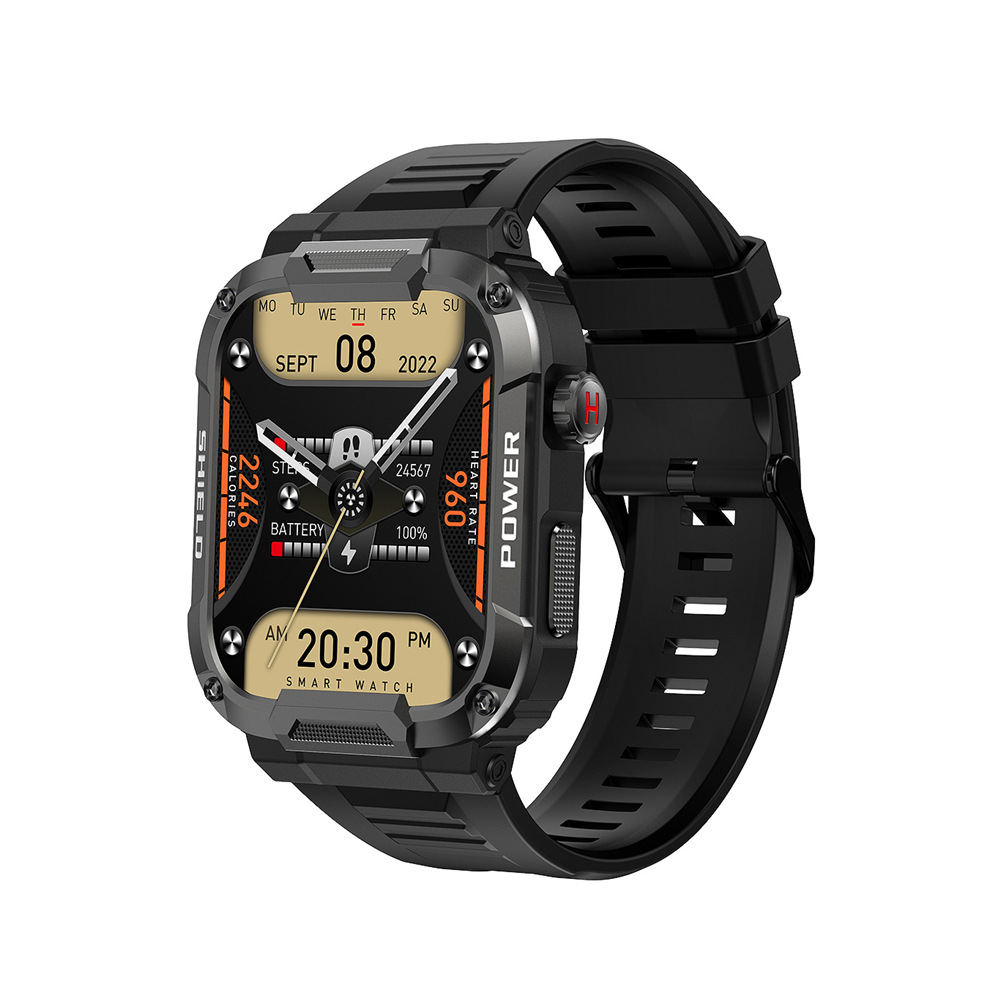 The new cross-border MK66 smart outdoor three-proof watch features dual-mode communication and Bluetooth, and is a multi-functional outdoor running watch full figure