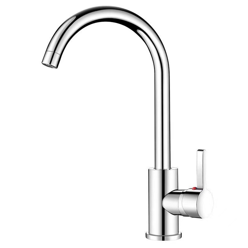 Cross-border copper core kitchen faucet, hot and cold household sink, sink sink, splash-proof, 360° rotatable Item Picture