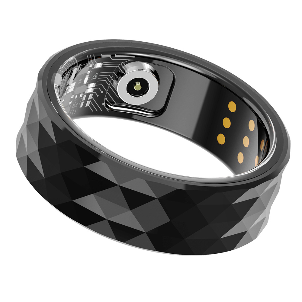 The new cross-border R12M smart ring, a fashionable Bluetooth ring, is designed for step count, sleep, heart rate, blood pressure, blood oxygen, and transportation Application Scenario
