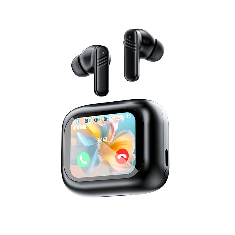 Intelligent multi-language Bluetooth translation headphones with ANC noise-cancelling touch color screen display for overseas travel translation touch screen details Picture