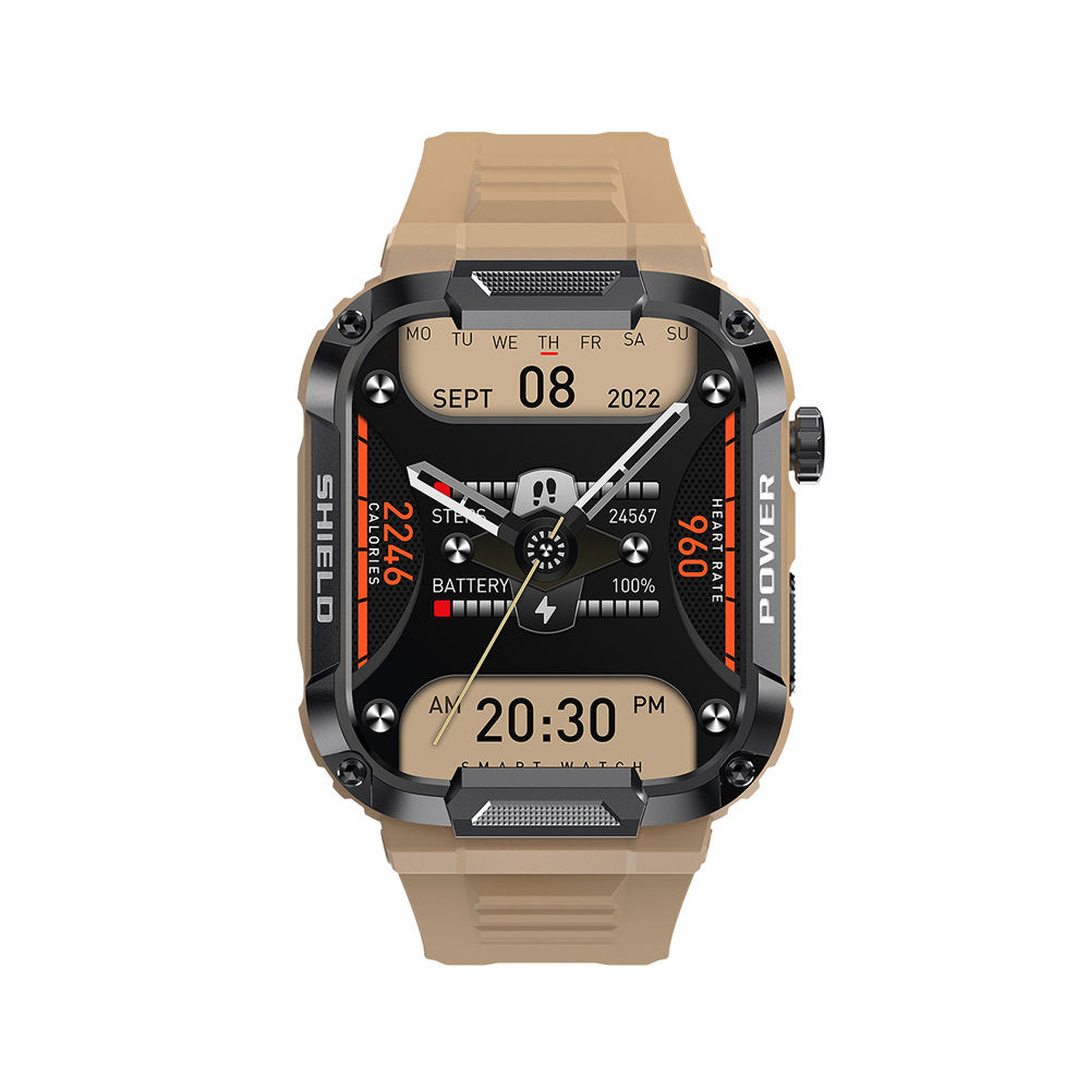 The new cross-border MK66 smart outdoor three-proof watch features dual-mode communication and Bluetooth, and is a multi-functional outdoor running watch details Picture