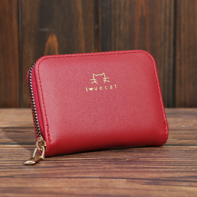 New Korean-style cat organ bag, multi-slot card bag, coin purse, ID card bag, card holder logo Application Scenario