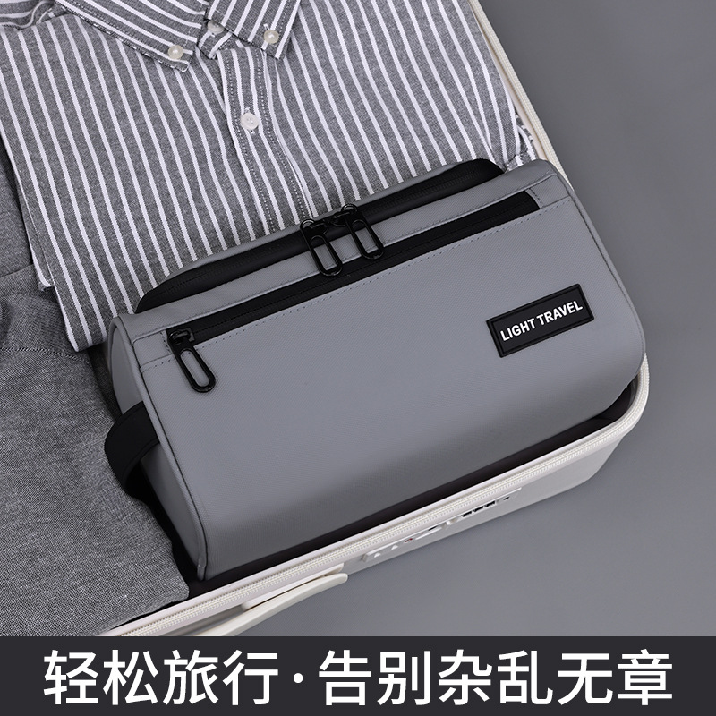 Large-capacity high-end leather waterproof men's toiletry bag, business travel portable hand-held makeup bag, starting from one Application Scenario